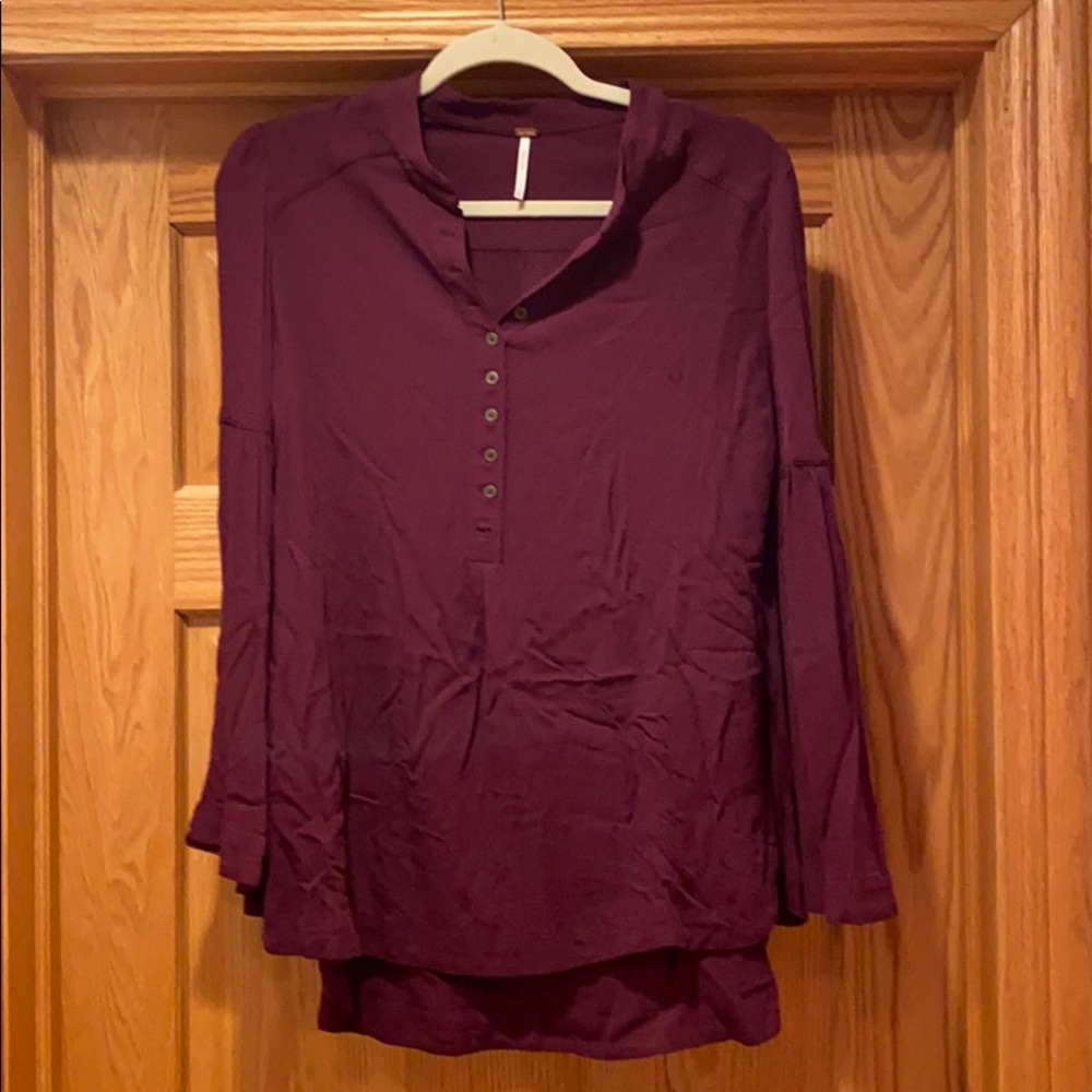 Free People Bell Sleeve Blouse
